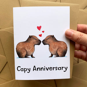 Capy Anniversary Capybara Card