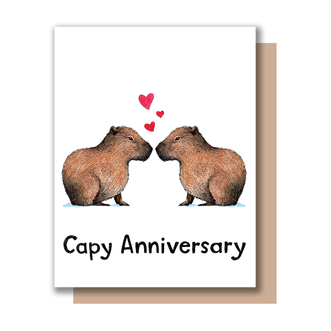 Capy Anniversary Capybara Card