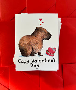Capy Valentine's Day Capybara Love Card