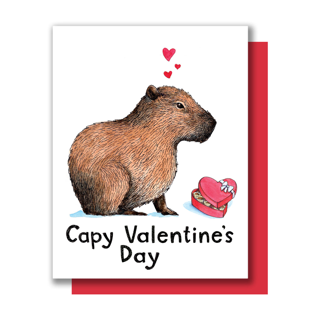 Capy Valentine's Day Capybara Love Card