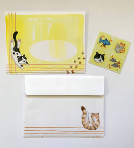 Cat Letter Writing Kit Stationery Set Snail Mail Kit