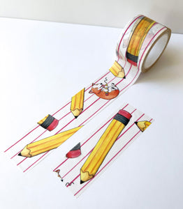 Corgis and Pencils 30mm Washi Tape