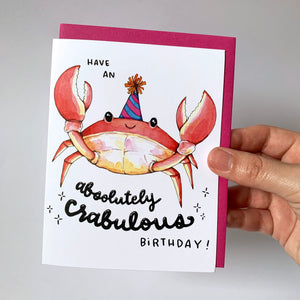 Absolutely Crabulous Happy Birthday Card