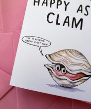 Load image into Gallery viewer, Happy As A Clam Friendship Love Card
