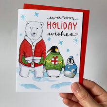 Load image into Gallery viewer, Warm Holiday Wishes Winter Friends Card
