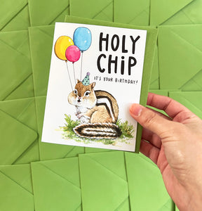 Holy Chip It's Your Birthday Chipmunk Card