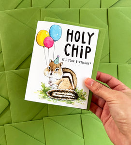 Holy Chip It's Your Birthday Chipmunk Card