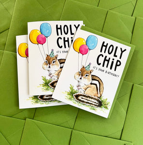 Holy Chip It's Your Birthday Chipmunk Card