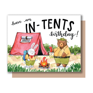 Have An In-Tents Birthday Camping Happy Birthday Card