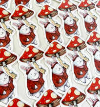 Load image into Gallery viewer, Mushroom Bunny Vinyl Die Cut Weatherproof Sticker
