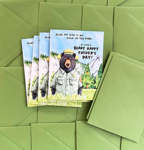 Park Ranger Bear Dad Father's Day Card