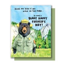 Load image into Gallery viewer, Park Ranger Bear Dad Father&#39;s Day Card
