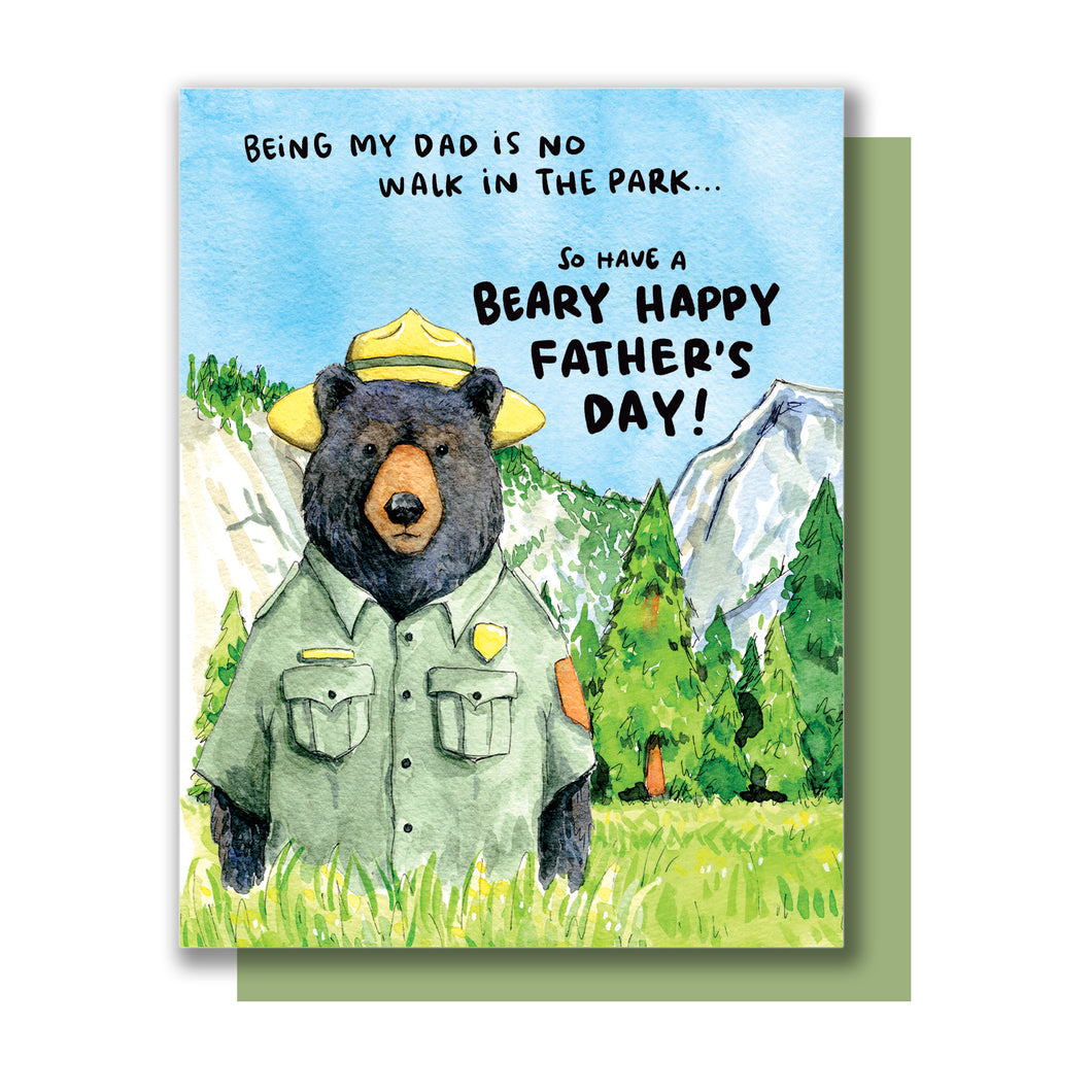 Park Ranger Bear Dad Father's Day Card