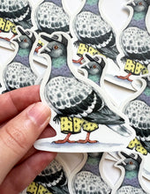 Load image into Gallery viewer, Pigeon in Swimsuit Vinyl Die Cut Weatherproof Sticker
