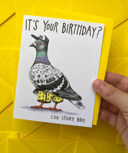 Load image into Gallery viewer, Pigeon Coo Story Bro Happy Birthday Card
