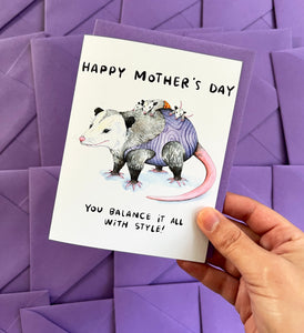 Possum Mom Mother's Day Card