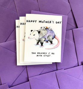 Possum Mom Mother's Day Card