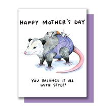 Load image into Gallery viewer, Possum Mom Mother&#39;s Day Card
