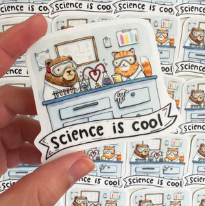 Science Is Cool Vinyl Die Cut Weatherproof Sticker