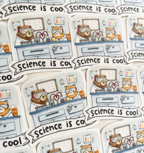 Science Is Cool Vinyl Die Cut Weatherproof Sticker