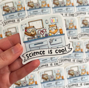 Science Is Cool Vinyl Die Cut Weatherproof Sticker