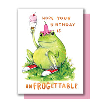 Load image into Gallery viewer, Hope Your Birthday Is Unfrogettable Card
