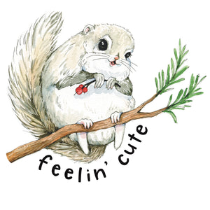 Feelin' Cute Siberian Squirrel Vinyl Die Cut Weatherproof Sticker