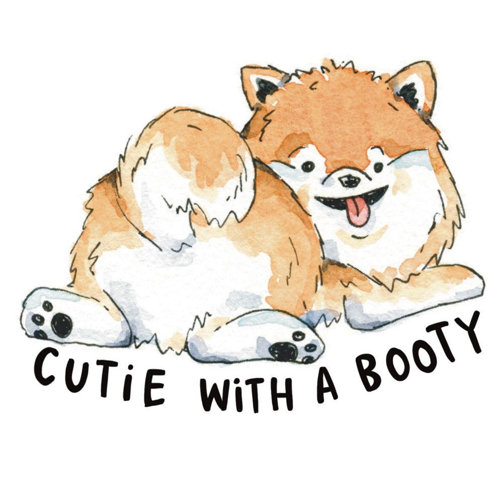 Cutie With A Booty Pomeranian sticker