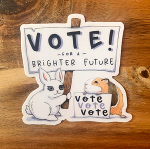 Vote Vinyl Die Cut Weatherproof Sticker