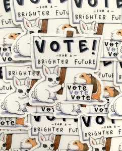 Vote Vinyl Die Cut Weatherproof Sticker