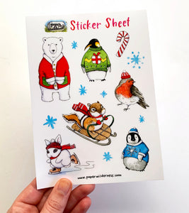 Winter Animals Sticker Sheet