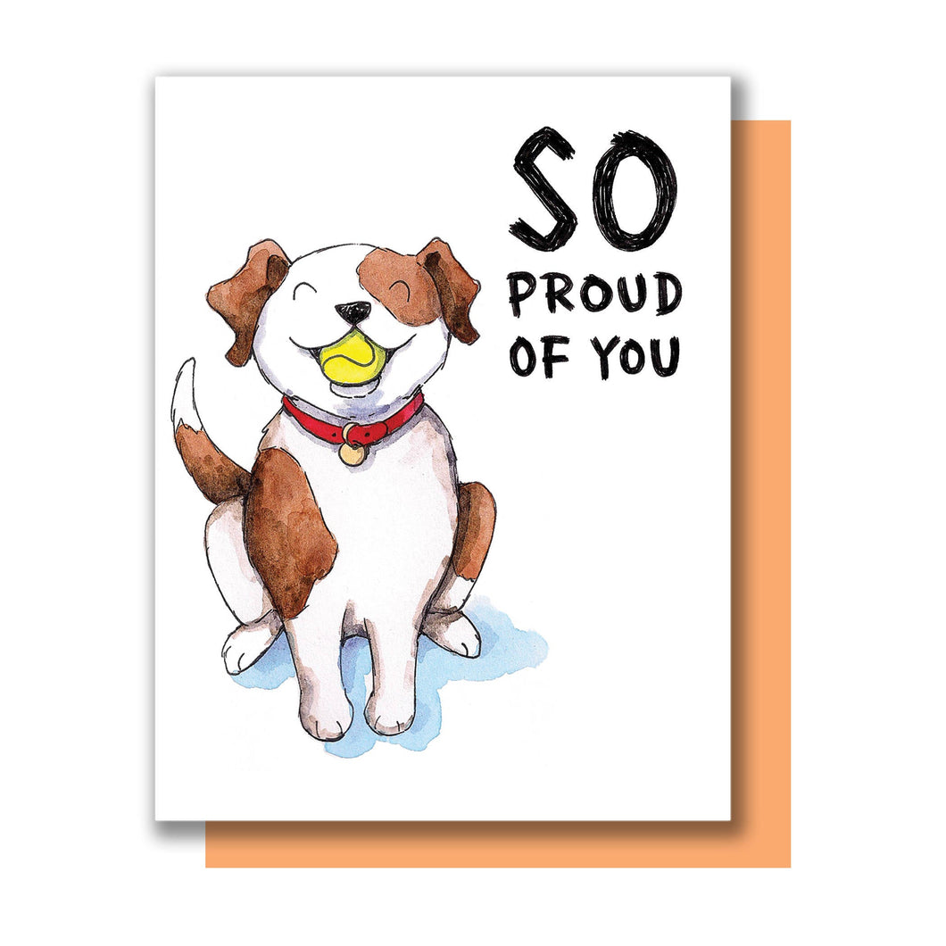 So Proud Of You Puppy Dog Congrats Graduation Card