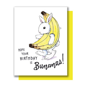 Bunanas Bunny Happy Birthday Banana Rabbit Card