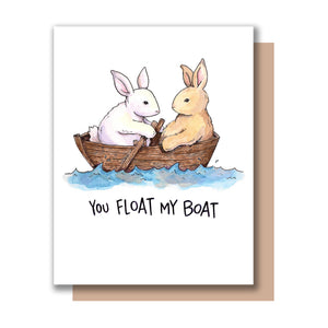 You Float My Boat Bunnies Card