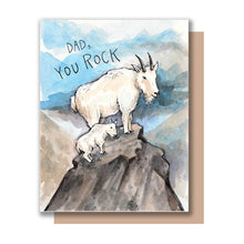 Load image into Gallery viewer, Dad, You Rock! Happy Father&#39;s Day Mountain Goats Card
