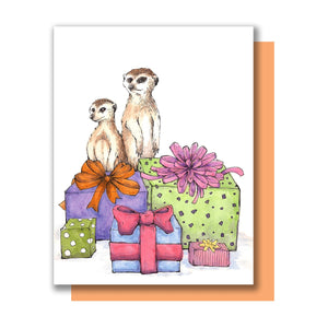 Party Meerkats Happy Birthday Celebration Card