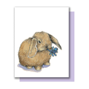 Party Bunny Lop Rabbit Happy Birthday Congrats Card