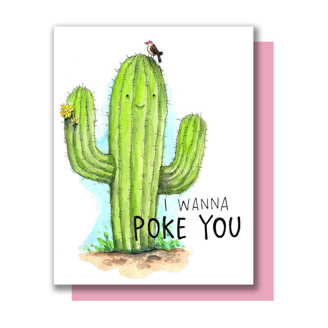 I Wanna Poke You Saguaro Cactus Love Card