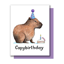 Load image into Gallery viewer, Capybirthday Happy Birthday Capybara Card
