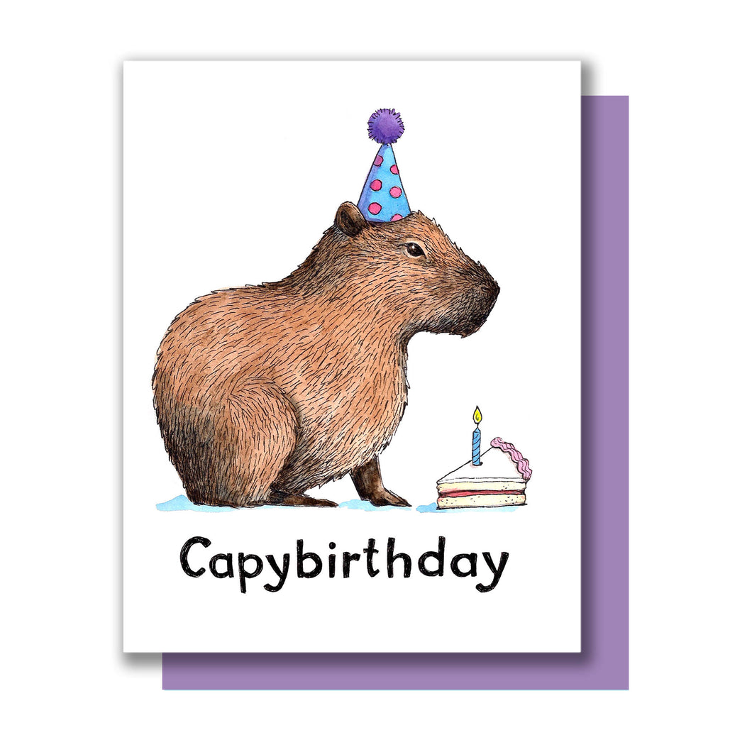 Capybirthday Happy Birthday Capybara Card