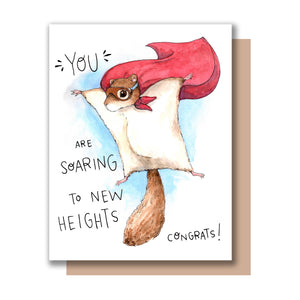 You Are Soaring To New Heights Congrats Flying Squirrel Card