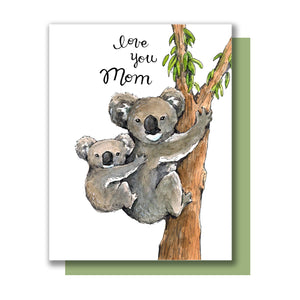 Love You Mom Mother And Baby Koala Mother's Day Card