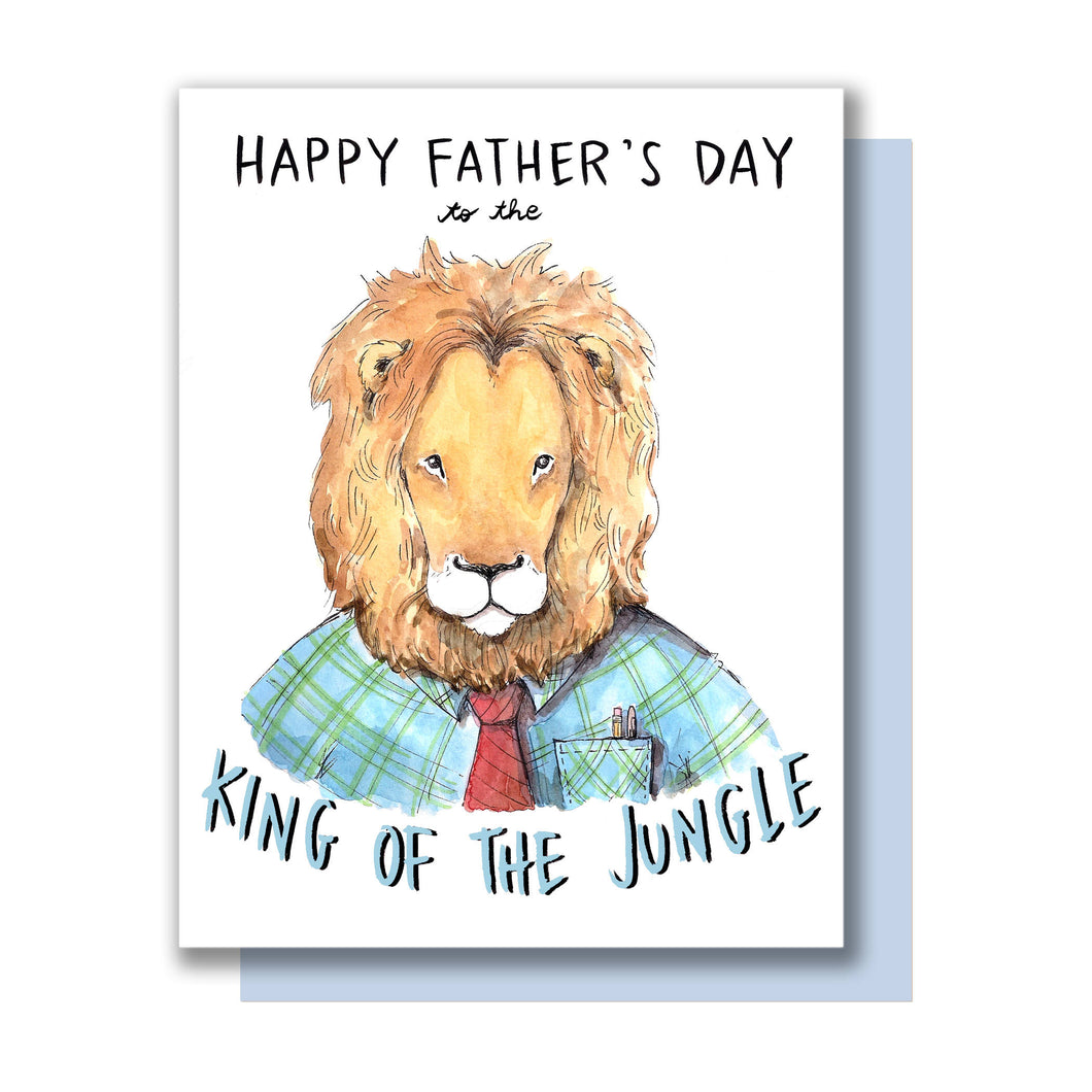 Happy Father's Day to the King of the Jungle Lion Card Dad's Day