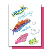 Load image into Gallery viewer, Sending Nudes Nudibranch Sea Slug Love Card
