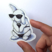 Load image into Gallery viewer, Bunny Vinyl Die Cut Weatherproof Sticker
