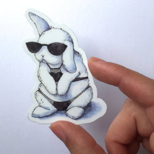 Bunny Vinyl Die Cut Weatherproof Sticker