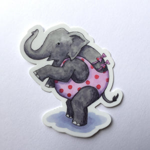 Elephant Vinyl Die Cut Weatherproof Sticker