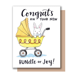 Congrats On Your New Bundle of Joy Bunny New Baby Card