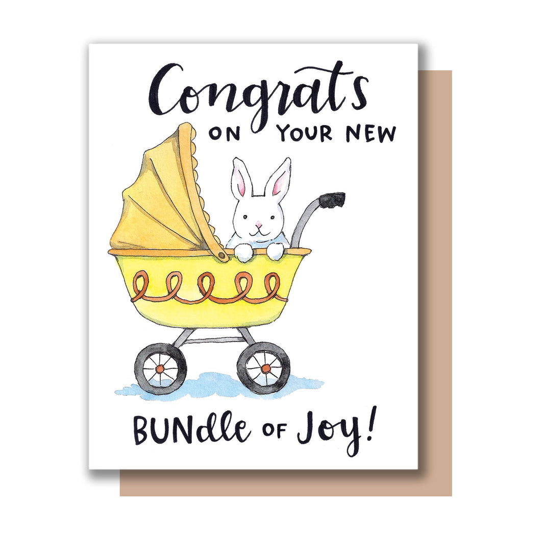 Congrats On Your New Bundle of Joy Bunny New Baby Card