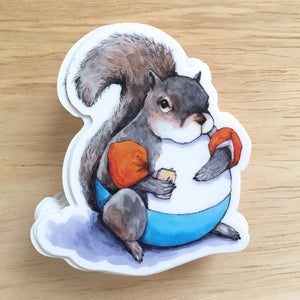 Squirrel Vinyl Die Cut Weatherproof Sticker
